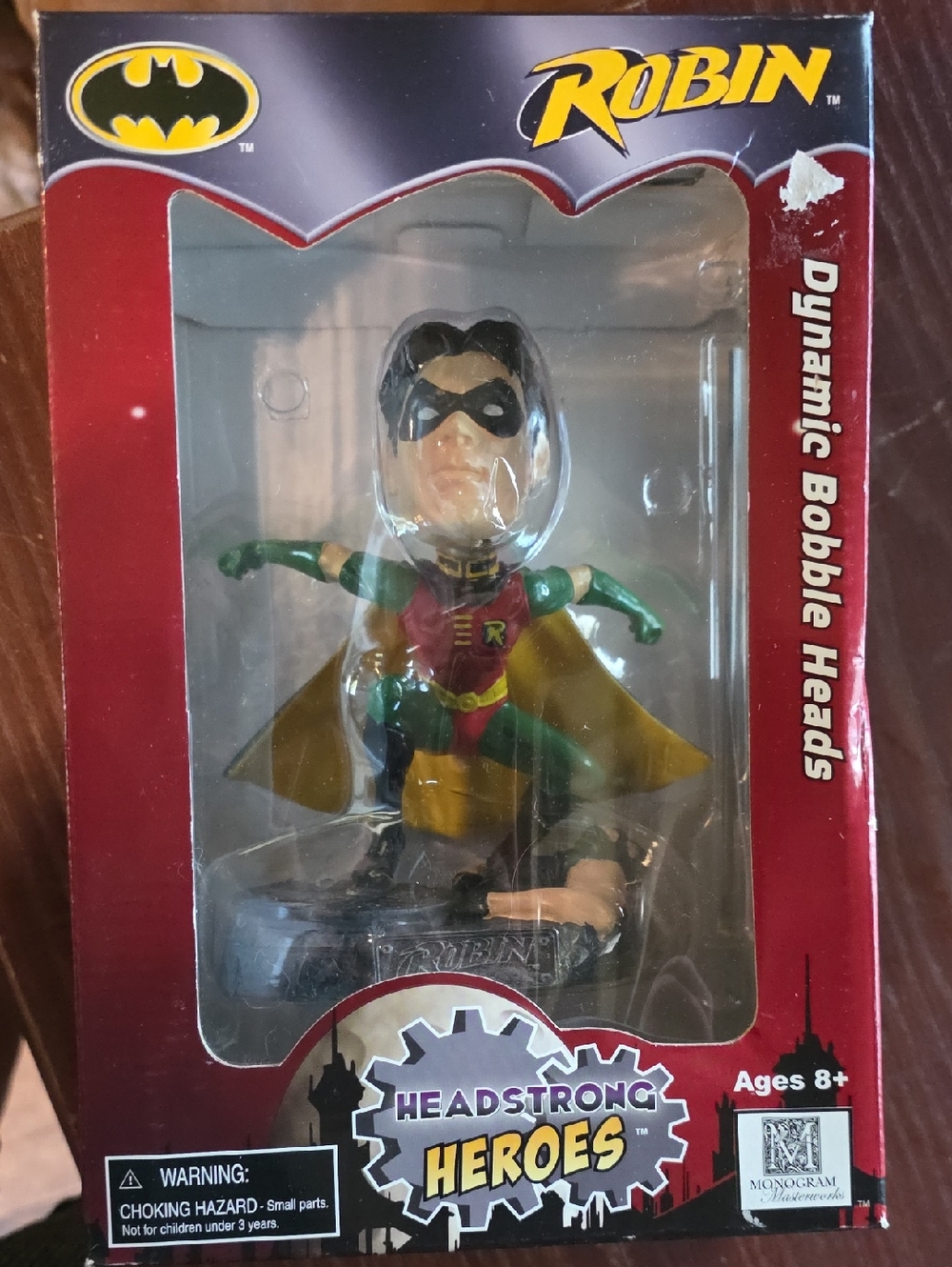 Robin Dynamic Bobble Head - Yellow, Red, Green